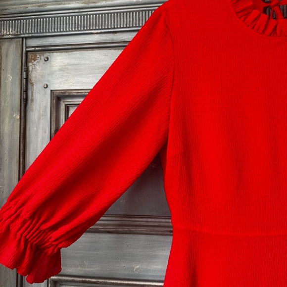 Rejina Pyo Red Crepe Dress Size 12 - Picture 3 of 11